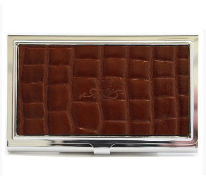 Marlborough World 'Brown Nile Croc' Card Holder - Umbrellaworld
