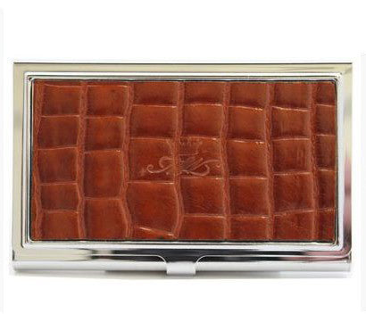 Marlborough World 'Tan Nile Croc' Card Holder - Umbrellaworld