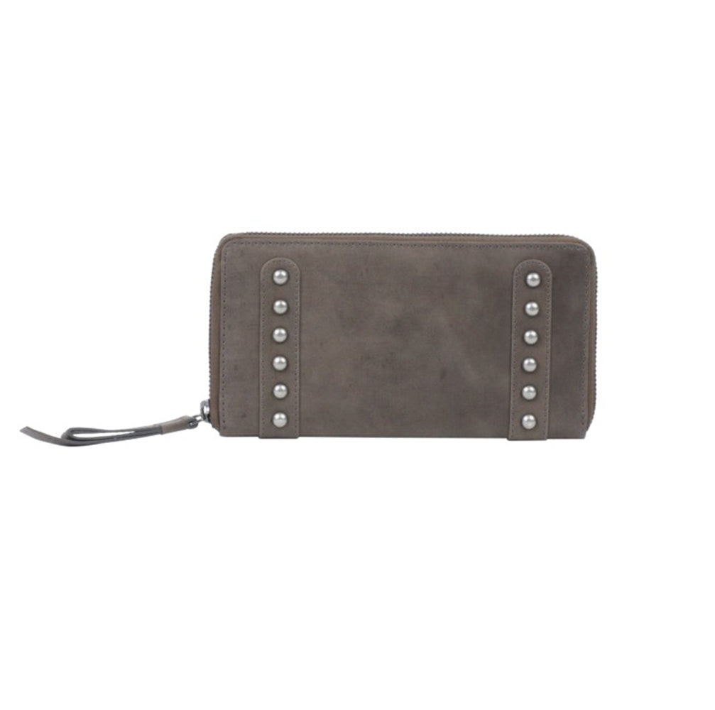 Markberg 'Eva' Vintage Taupe Studded Leather Purse - Umbrellaworld