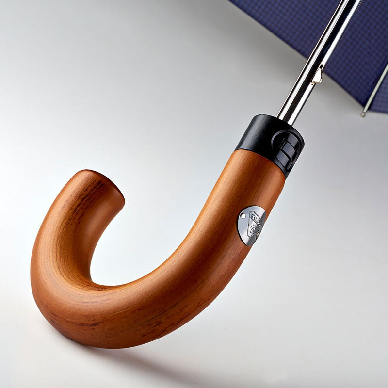 Fulton Dalston Hook Handle Automatic Folding Umbrella Charcoal Check - Umbrellaworld
