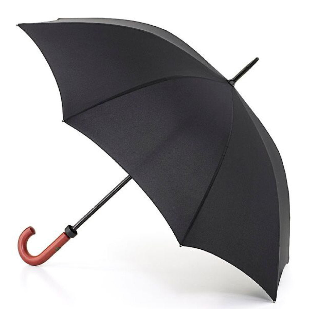 Fulton Huntsman Wood Handle Walking Umbrella - Black - Umbrellaworld