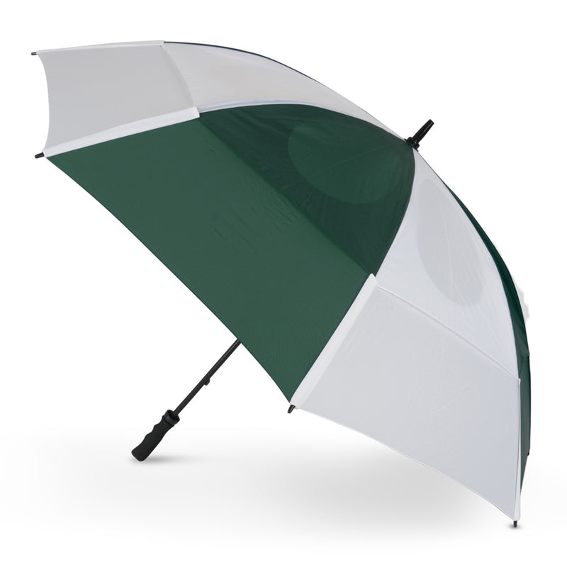 GustBuster Golf Umbrella Pro Series 62 Hunter Green & White - Umbrellaworld