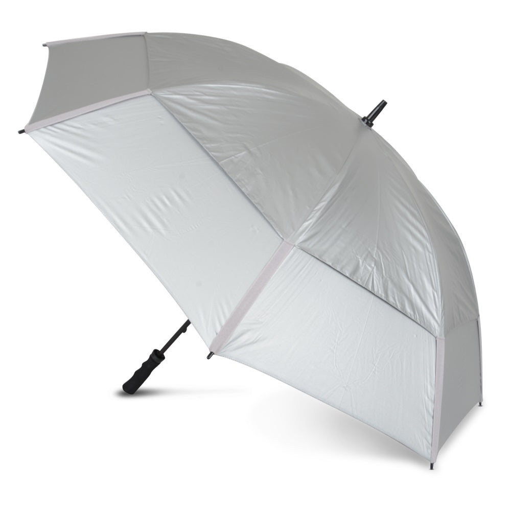GustBuster UV Protective SunBuster Golf Umbrella - Silver - Umbrellaworld