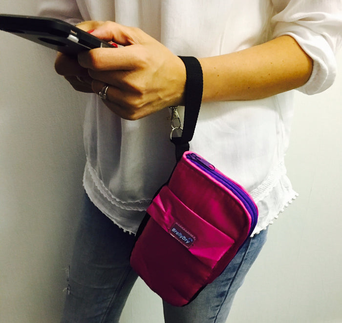 BrollyDry Folding Umbrella Case - Hot Pink - Umbrellaworld