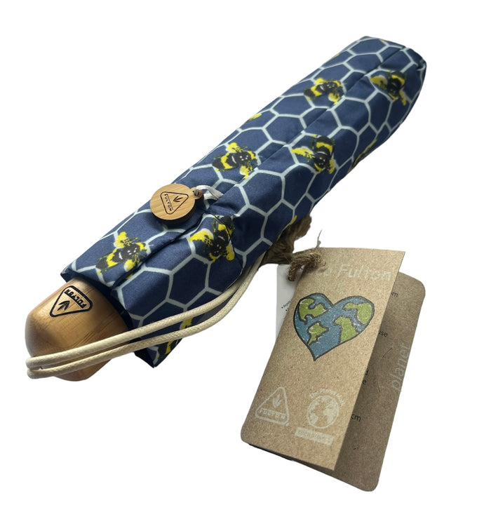 Fulton Eco Planet Mini Folding Umbrella - Beehive - Umbrellaworld
