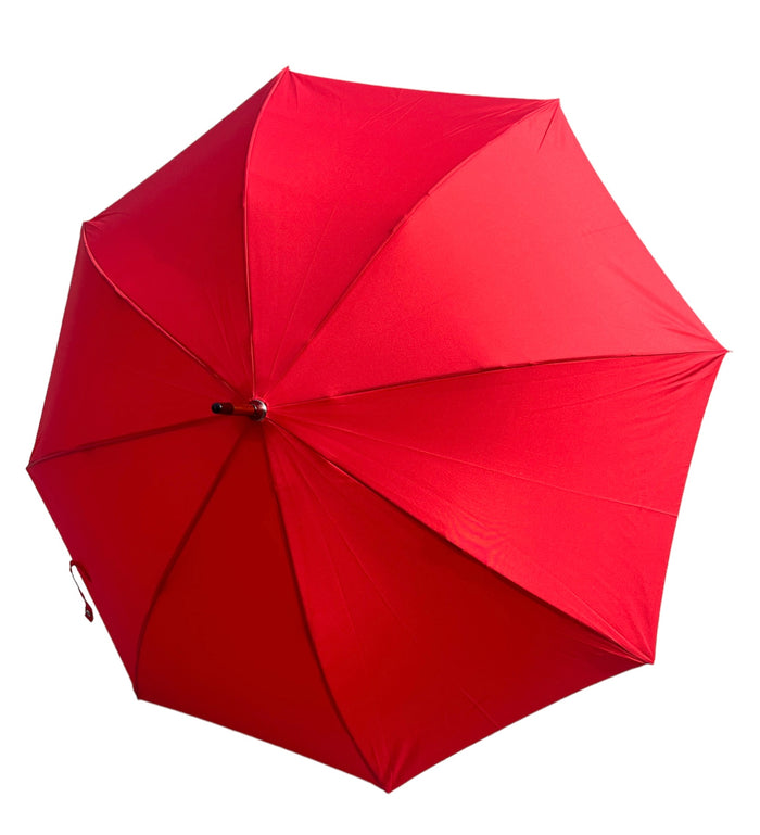 The Oslo Automatic Wind Resistant Umbrella - Wood Hook Handle - Umbrellaworld