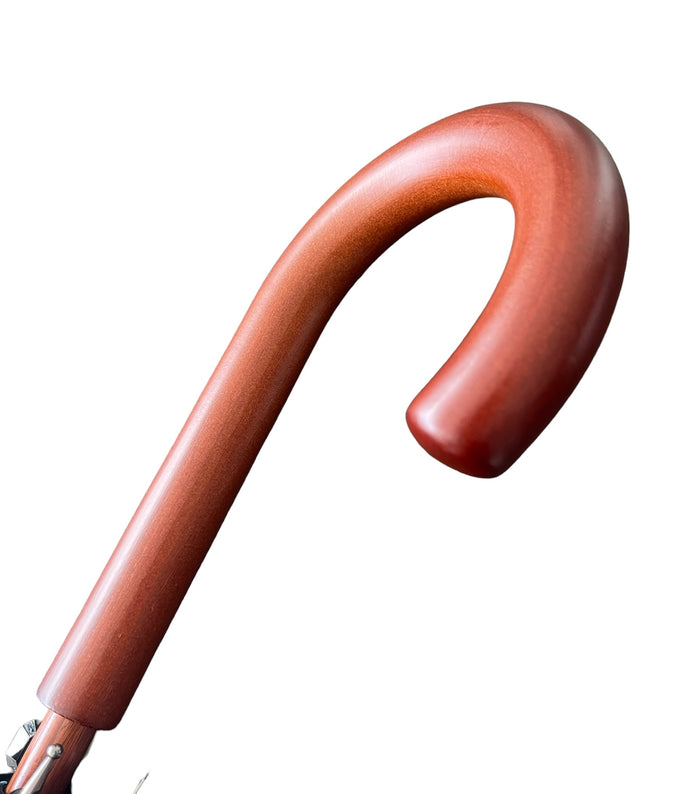 The Oslo Automatic Wind Resistant Umbrella - Wood Hook Handle - Umbrellaworld