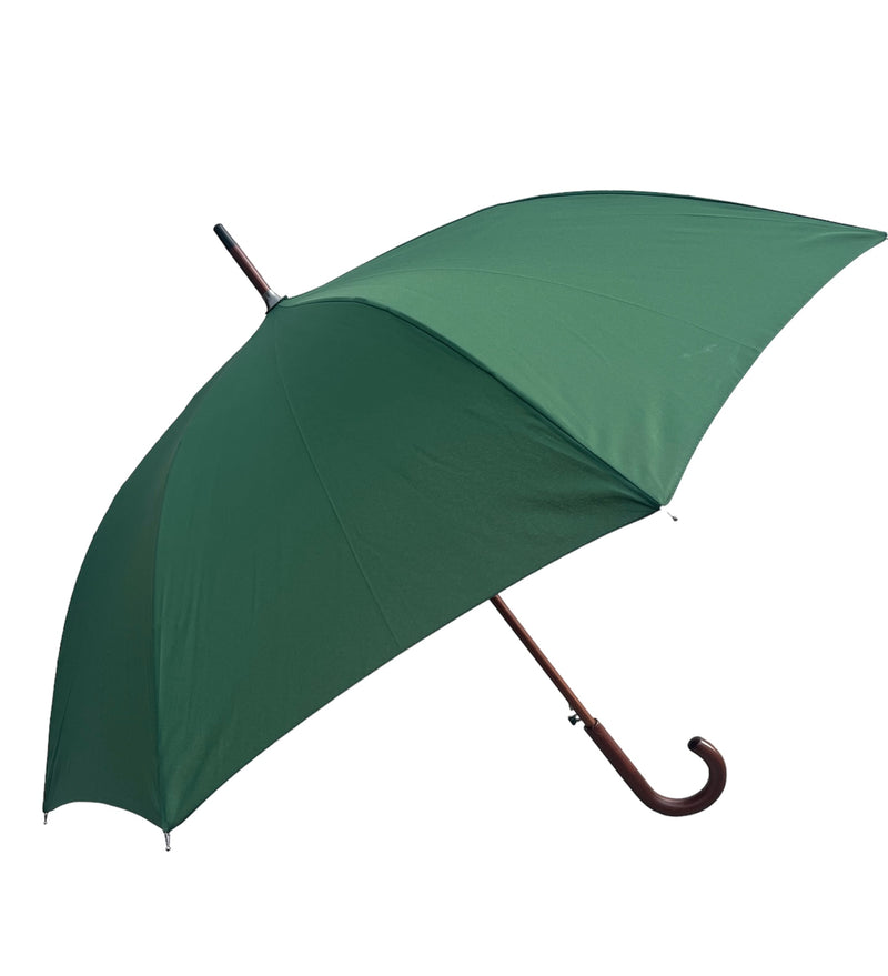 The Oslo Automatic Wind Resistant Umbrella - Wood Hook Handle - Umbrellaworld
