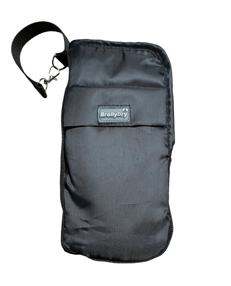 BrollyDry Folding Umbrella Case - Black / Grey - Umbrellaworld