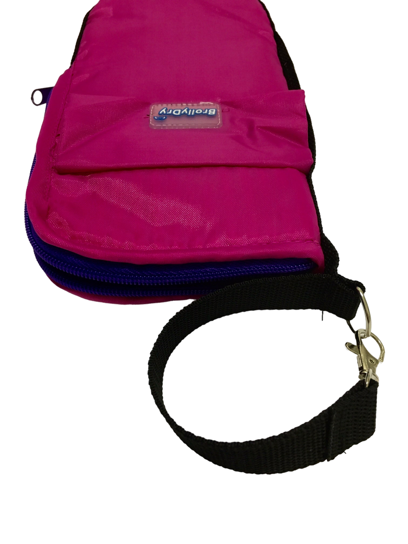 BrollyDry Folding Umbrella Case - Hot Pink