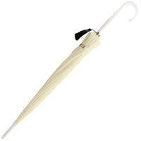 Ladies Walking Length Pagoda Umbrella with Tassel Detail -  Beige Ivory - Umbrellaworld