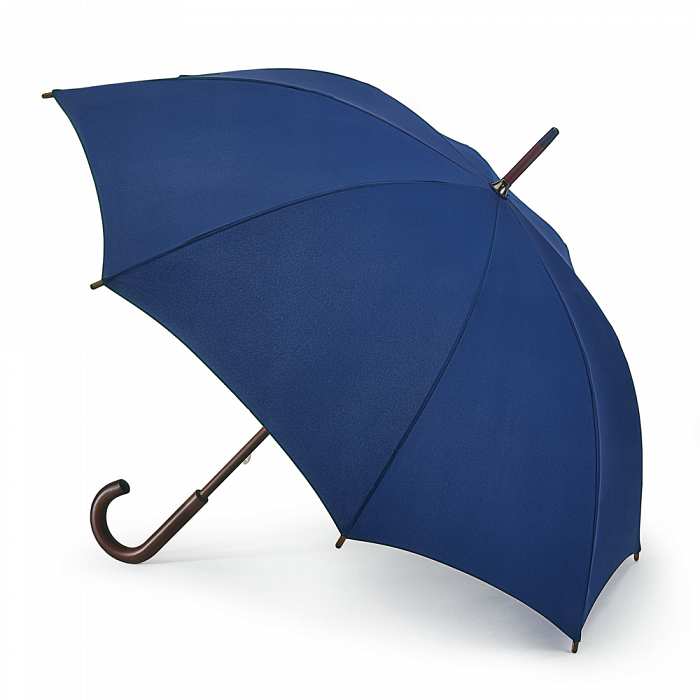 Fulton Kensington Wood Walking Umbrella - Midnight Blue