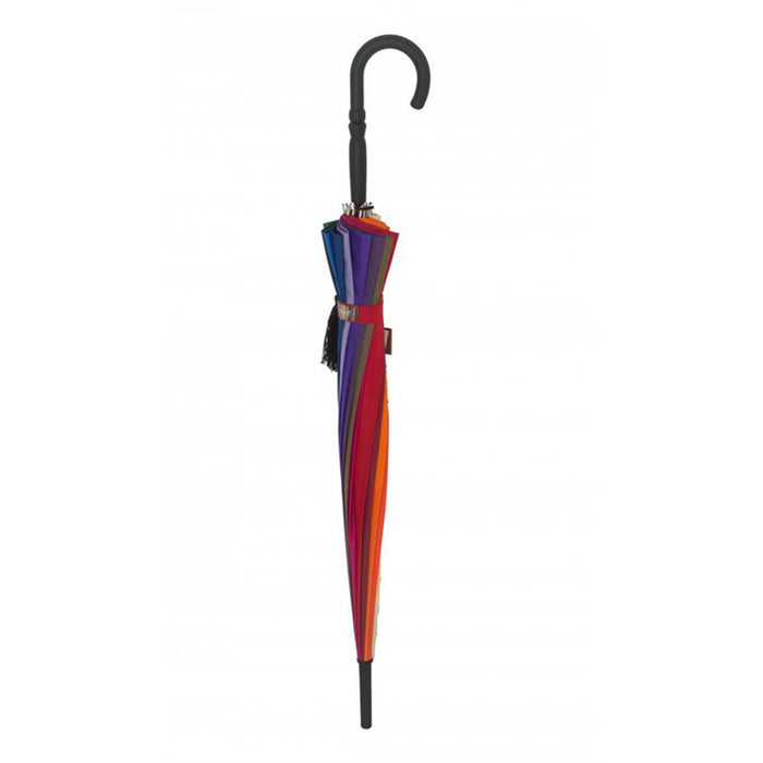 Ladies Walking Length Pagoda Umbrella with Tassel Detail - Rainbow Colours - Umbrellaworld