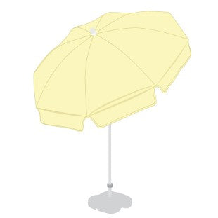 Patio / Garden / Beach Parasol Umbrella - Natural- White trim - Umbrellaworld