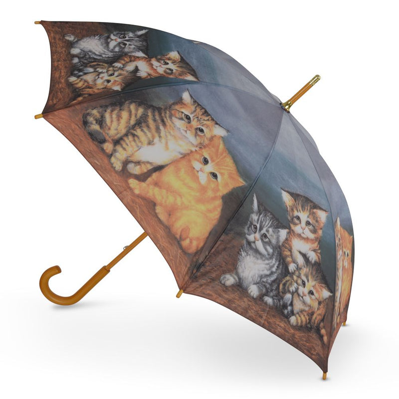 Cascada Collection New 'Playful Kittens' Ladies Walking Umbrella - Umbrellaworld