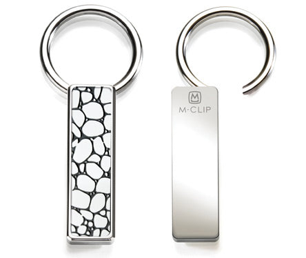 M Clip Black River Rock Key Ring - Umbrellaworld
