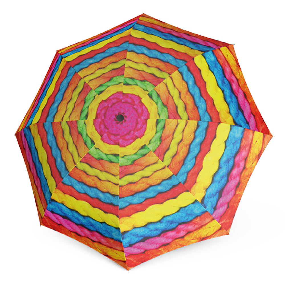 Doppler Modern Art Collection "Wooly" Rainbow Print Automatic Walking Umbrella - Umbrellaworld