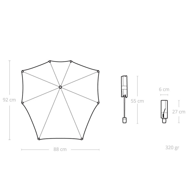 Senz Manual Folding Windproof Umbrella - Midnight Blue - Umbrellaworld