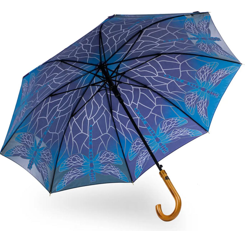 Storm King Auto Walking Nature Umbrella - Stained Glass Dragonfly - Umbrellaworld