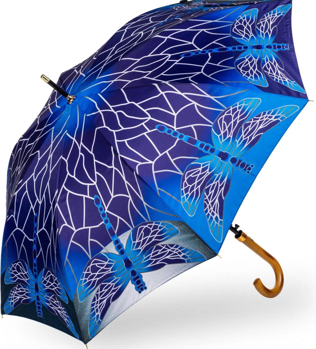 Storm King Auto Walking Nature Umbrella - Stained Glass Dragonfly - Umbrellaworld