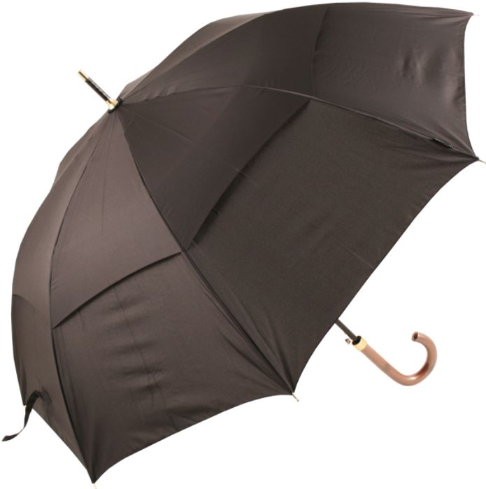Stormking Classic 120 Black Vented Golf Umbrella with Hook Handle –  Umbrellaworld
