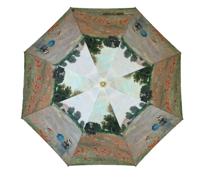 Storm King Auto Walking Artist Umbrella - Monet Poppy Field - Umbrellaworld