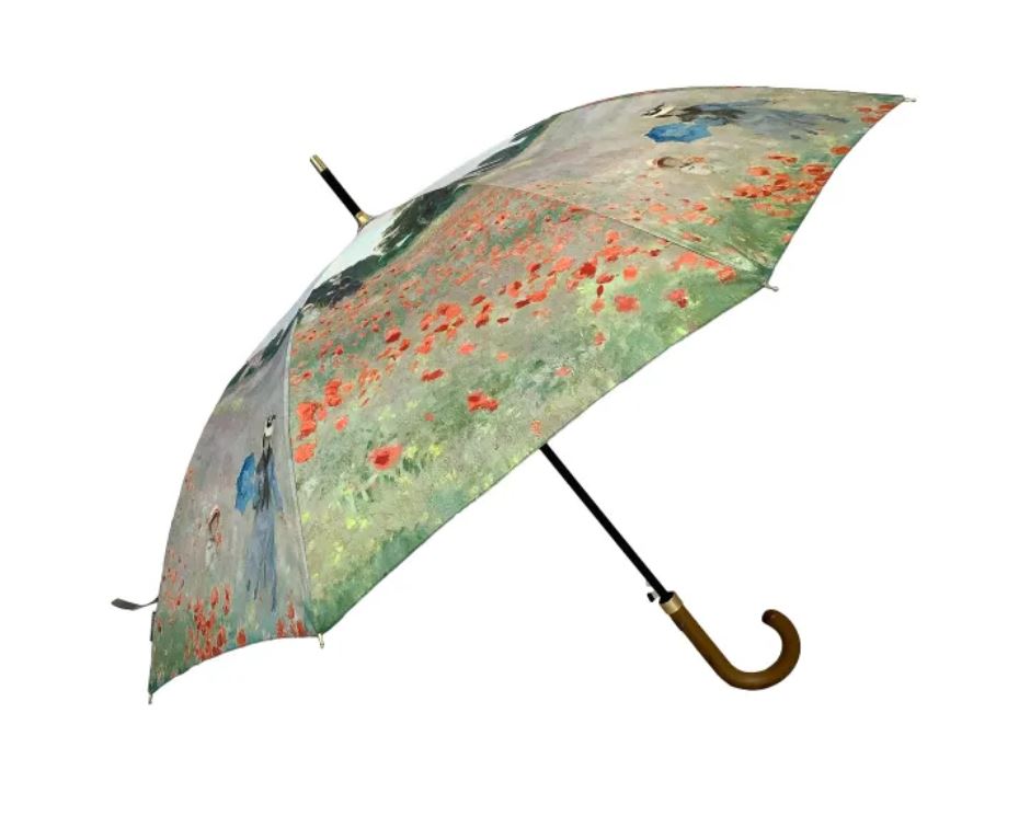 Storm King Auto Walking Artist Umbrella - Monet Poppy Field - Umbrellaworld