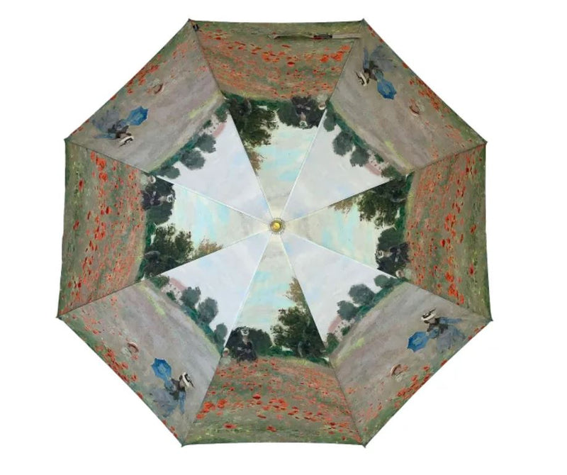 Storm King Auto Walking Artist Umbrella - Monet Poppy Field - Umbrellaworld
