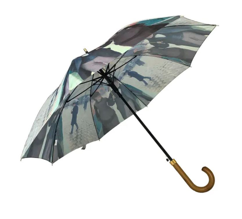 Storm King Auto Walking Artist Umbrella - Caillebotte Rainy Day In Paris