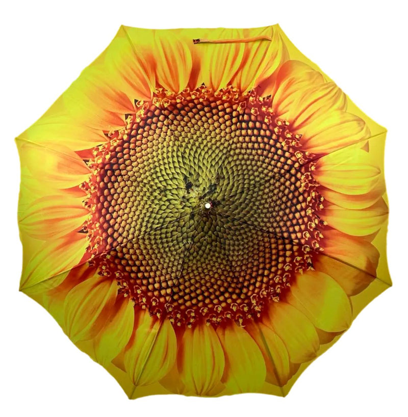 Storm King Auto Folding Floral Umbrella - Sunflower