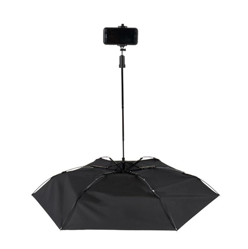 Susino 2 in 1 Selfie Stick Umbrella - Black - Umbrellaworld