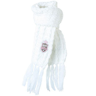 Barts Girls 'Liv' White Winter Scarf - Umbrellaworld